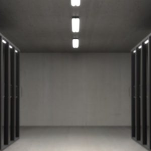 Black Server Racks on a Room